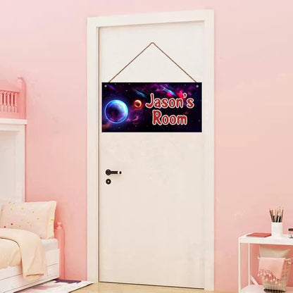 Personalized Sign Outer Space Room Décor Kids Room Decor, Universe Theme Little Man Cave Decor for Nursery, Stars Nursery Decor for Toddler Baby Boys Room Girls Bedroom