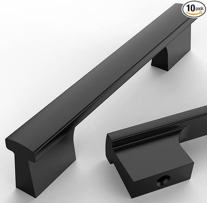 Asidrama 10 Pack 3.75 Inch(96mm) Matte Black Kitchen Cabinet Handles, Cabinet Pulls Kitchen Cabinet Hardware for Cupboard Drawer Pulls