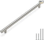 homdiy 200 Pack Cabinet Pulls Modern Drawer Pulls HD201SN Cabinet Hardware Stainless Steel Cabinet Handles 10in Hole Centers Round Bar for Kitchen Cabinets, Cupboard Handles