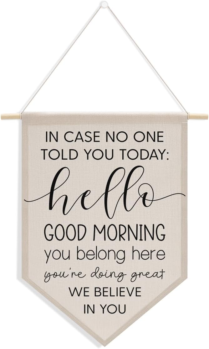 Funny High School Classroom Decor, Middle School Classroom Must Haves Canvas Hanging Pennant Flag Banner Wall Sign Decor for Bedroom Classroom Playroom Game Room Front Door