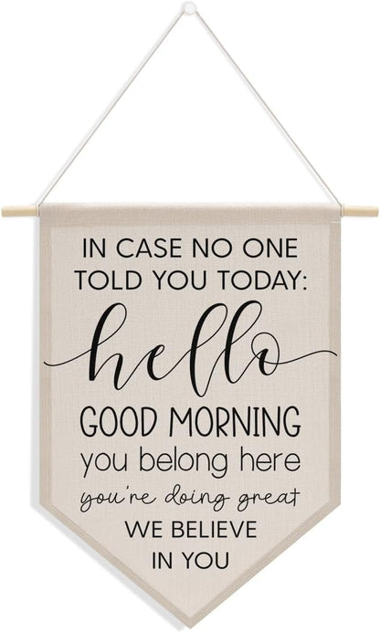 Funny High School Classroom Decor, Middle School Classroom Must Haves Canvas Hanging Pennant Flag Banner Wall Sign Decor for Bedroom Classroom Playroom Game Room Front Door