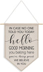 Funny High School Classroom Decor, Middle School Classroom Must Haves Canvas Hanging Pennant Flag Banner Wall Sign Decor for Bedroom Classroom Playroom Game Room Front Door