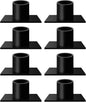 Gute Taper Candle Holder, Candle Holders for Pillar Candles, Matte Black Candlestick Holder Centerpieces for Home Decoration, Wedding Anniversary, Party, Housewarming Gifts,Set of 8,Square