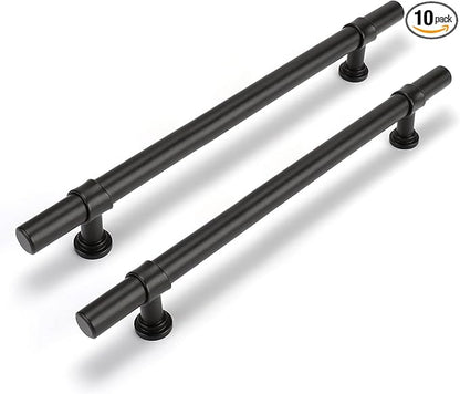 goldenwarm 10 Pack Black Cabinet Pulls 6-1/4 Inch Black Cabinet Handles Dresser Drawer Handles Kitchen Dawer Pulls and Knobs Modern Kitchen Hardware