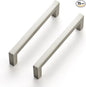 Ravinte 15 Pack Solid 4 Inch Center to Center Slim Square Bar Drawer Handles Kitchen Cabinet Handles Brushed Nickel Drawer Pulls Kitchen Cabinet Hardware Kitchen Handles Cabinet Pulls
