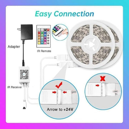 GUPUP LED Lights Strip 100 FT, LED Lights for Bedroom 100ft, RGB Rope Light for Room, Bluetooth APP Control,Color Changing Strip, Sync with Music,para Cuarto, for Bedroom Home Party Decoration