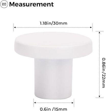 Ravinte 20 Pack Cabinet Knobs White Kitchen Cabinet Knobs Round Dresser Drawer Pulls Closet Door Pulls 1-1/5 Inch