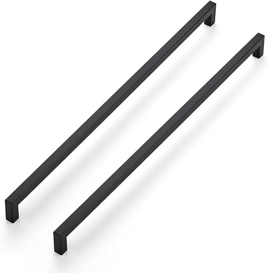 Ravinte 20 Pack 18 Inch Kitchen Square Cabinet Handles Matte Black Pulls Black Drawer Pulls Kitchen Cabinet Hardware Handles