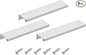 uxcell Cabinet Finger Edge Pull, 3pcs 150mm / 5.91" Aluminum Alloy Back Mount Hidden Cabinet Pulls Concealed Handle for Home Kitchen Drawer Cabinet, Silver