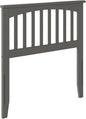 AFI, Mission Twin Solid Wood Headboard with Attachable Charger, Grey