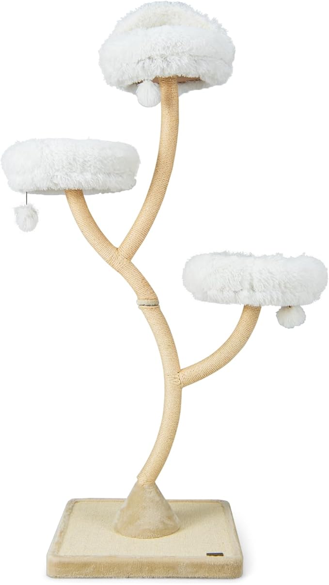 PETSITE 70" Tall Cat Tree, Cat Tower with Scratching Posts and Board, Multi-Level Cat Tower for Large Cats 20 lbs+ with 3 Cozy Perches and Dangling Balls, Modern Cat Tree for Indoor Cats Large Adult-Mewly Pet