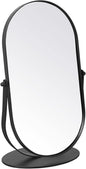 LONGSHENG - SINCE 2001 - Black Table Portable Makeup Mirror for Bedroom & Desk, 11 Inch Large Mirror for Home & Bathroom