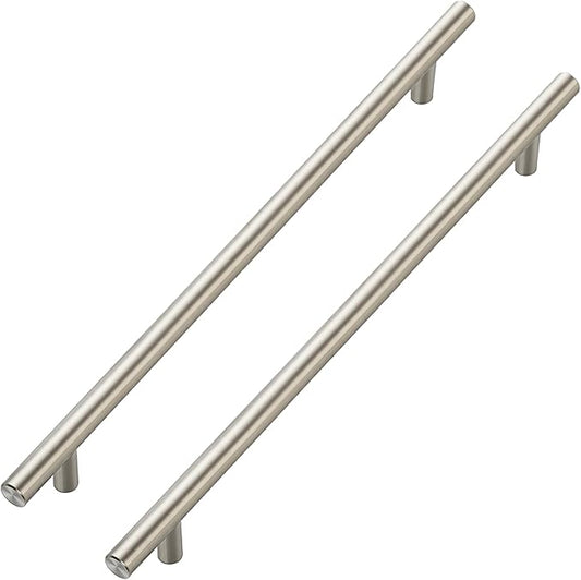JOY DECOR 45 Pack Cabinet Handles, Brushed Nickel Cabinet Pulls, 10 in Hole Center Kitchen Cabinet Handles, Stainless Steel T Bar Handles for Dresser Drawers