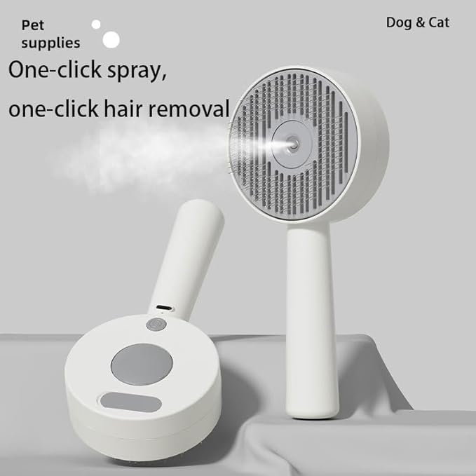 Cat Steam Brush， 3 In 1 Cat Brush，Quickly Clean Your Pet's Fur，Anti-Static Pet Spray Hair Removal Comb，Suitable for pets such as cats, dogs, rabbits, etc.-Mewly Pet