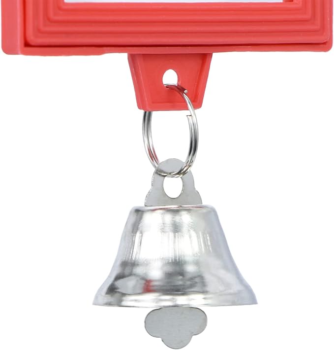 4 PCS Bird Mirror with Bell Parrot Hanging Interactive Playing Toy for Cockatiel Parakeets Canaries Budgie Cage Accessories-Mewly Pet