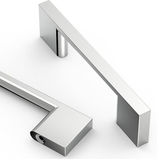 Asidrama 10 Pack 3 Inch(76mm) Polished Chrome Kitchen Cabinet Handles, Cabinet Pulls Kitchen Cabinet Hardware for Cupboard Drawer Pulls
