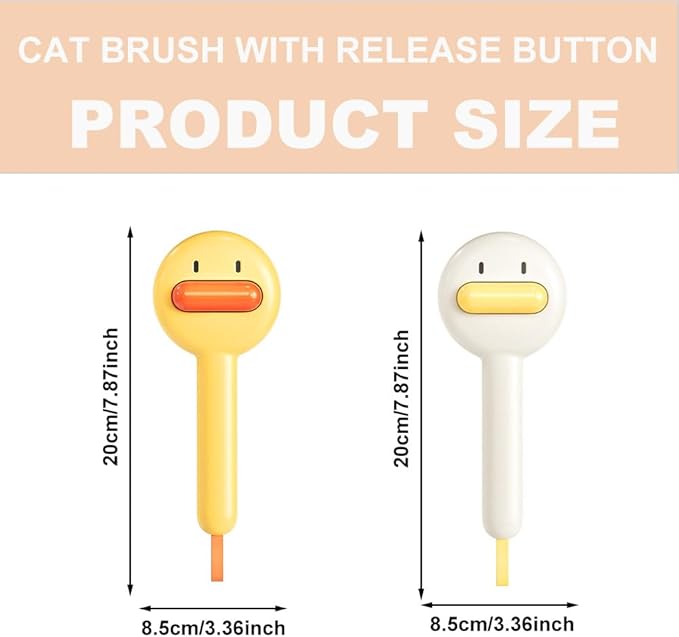 Cat Brush for Short or Long Haired Cats Dogs Rabbits, Cute Dog Brush with Release Button for Massage and Removes Loose Fur, Dog Hair Brush Dog Grooming Deshedding Brush-Mewly Pet