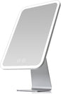 Lighted Makeup Mirror, Metal Table Mirror with Stand, 2000 mAh Rechargeable Vanity Mirror with 3 Colors and Brightness Adjustable, 12 Inch Light up Mirror