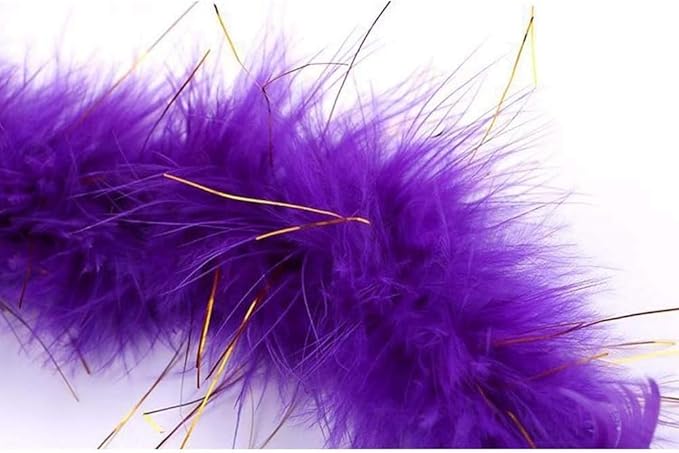 Purple Cat Teasing Stick Toy - Interactive Stick with Sparkly Feather Boa & Crinkle Ball for Indoor Cat Training & Fun-Mewly Pet