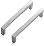 Ravinte 10 Pack Solid 5 Inch Center to Center Slim Square Bar Dresser Drawer Handles Kitchen Cabinet Handles Brushed Nickel Drawer Pulls Kitchen Cabinet Hardware Pulls