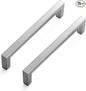 Ravinte 15 Pack Solid 5 Inch Center to Center Slim Square Bar Drawer Handles Kitchen Cabinet Handles Brushed Nickel Drawer Pulls Kitchen Cabinet Hardware Kitchen Handles Cabinet Pulls