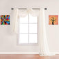 Warm Home Designs 30 Feet Long Sheer Light Beige Window Scarf. These XXL Length Valance Window Scarves 54 X 360 Inches in Size. Great as Bed Canopy or Wedding Arch Draping Fabric. AM Beige 360"