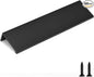 goldenwarm 100 Pack Black Finger Edge Pulls Drawer Finger Pulls Matte Black Kitchen Hardware Handles Bedroom Dresser Drawers,6-1/4in Hole Center