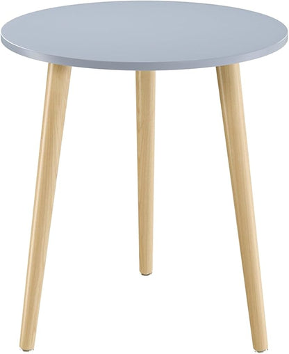 Apicizon Round Side Table, Blue Grey End Table for Small Spaces, Nursery Round Side Table Small Bedside Table Living Room, Bedroom, 16.5 x 20.5 Inches
