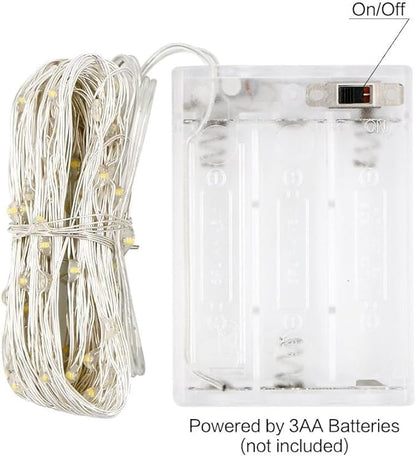 ANJAYLIA 4 Pack Fairy Lights 33ft 100 LED String Lights Battery Operated Mini Twinkle Starry Lights for Wedding, Party, Christmas, Decor, Warm White