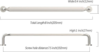 Asidrama 10 Pack 7.5 Inch(192mm) Brushed Satin Nickel Kitchen Cabinet Handles, Cabinet Pulls Kitchen Cabinet Hardware for Cupboard Drawer Pulls