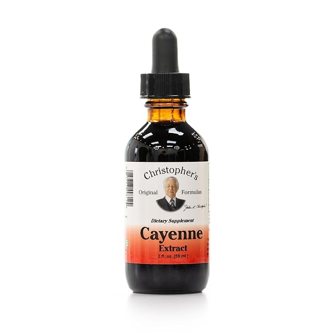 Christopher's Original Formulas Cayenne Extract - 2 fl oz Liquid | Premium Herbal Supplement for Wellness-Mewly Pet