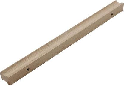 2Pcs Unfinished Beech Wood Solid Furniture Pulls,Unpainted Paintable Wooden Cupboard Closet Drawer Handle Pull,Length 11.81",Hole Dis.8.82"