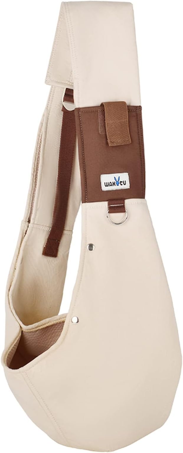 Dog Sling Carrier for Small Dogs - Front Dog Carrier with Adjustable Strap - Hands Free Pet Papoose Bag for Chest - Suitable for Puppy, Small Dogs, and Cats for Outdoor Travel,15 lbs-Mewly Pet