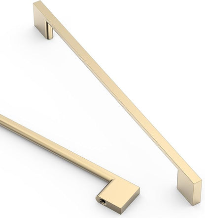 Asidrama 10 Pack 8.8 Inch(224mm) Brushed Brass Kitchen Cabinet Handles, Cabinet Pulls Kitchen Cabinet Hardware for Cupboard Drawer Pulls