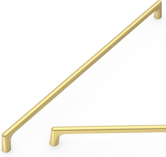 Amerdeco 10 Pack Brushed Gold Cabinet Pulls 11.3 Inch(288MM) Hole Centers Kitchen Cabinet Handles Hardware for Cabinets Cupboard Handles Drawer Pulls ZH0041
