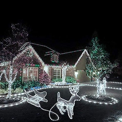 100ft LED Rope Lights, 720Led White Rope Lights for Outside, Connectable Rope Light, Indoor Outdoor Rope Lights Waterproof for Party, Wedding, Background, Trees, Pool, Eaves Decorations