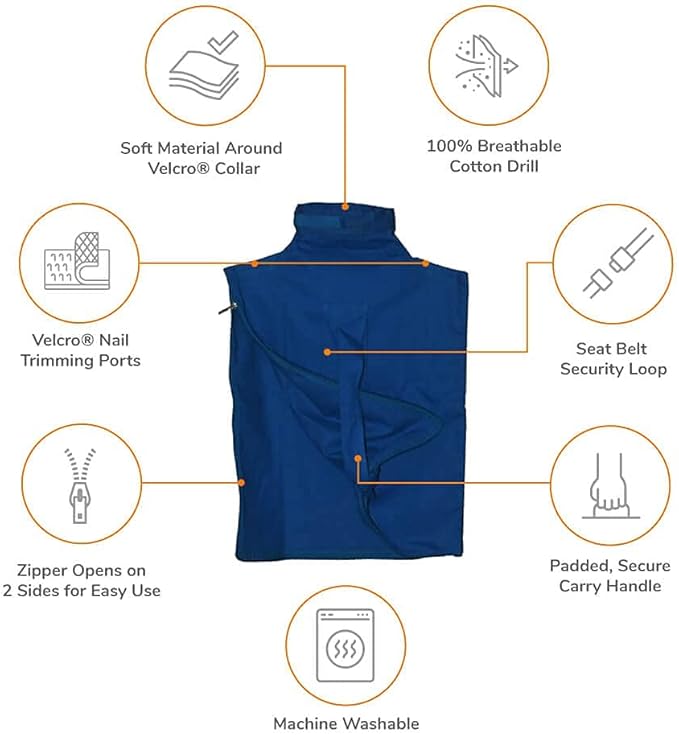 Cozy Comfort Carrier - X-Small Cobalt Blue Cat Carrier Soft for Grooming, Vet Visits, Medication Administration, Dental Care, Nail Trimming, and Car Travel-Mewly Pet