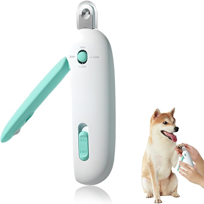 Dog Nail Clipper Cat Nail Trimmer, Adjustable Aperture, Safety-First Design, Inbuilt Nail File for Pets Claw Care Pet Grooming-Mewly Pet