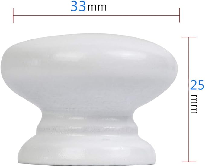 Mysummer 10PCS Drawer Knob Pull Handle White Wooden Cabinet Knobs for Home Office Kitchen Cupboard Dresser DIY