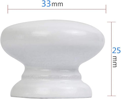 Mysummer 10PCS Drawer Knob Pull Handle White Wooden Cabinet Knobs for Home Office Kitchen Cupboard Dresser DIY