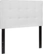 Flash Furniture Bedford Box Stitch Tufted Upholstered Twin Size Headboard in White Fabric