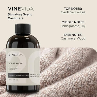 VINEVIDA [32 Fl Oz] Cashmere Fragrance Oil for Cold Air Diffusers, Essential Oils for Diffuser Oil Refill & Air Freshener Room Spray