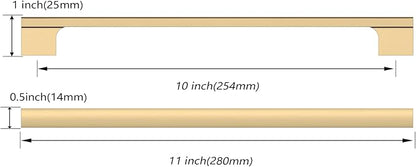 Asidrama 10 Pack 10 Inch(254mm) Champagne Bronze Cabinet pulls Kitchen Cabinet Handles, Kitchen Cabinet Hardware for Cupboard Drawer Pulls