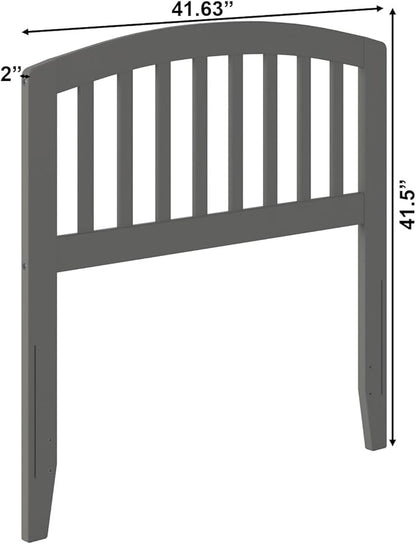 AFI Richmond Twin Size Headboard with Attachable Charger in Grey