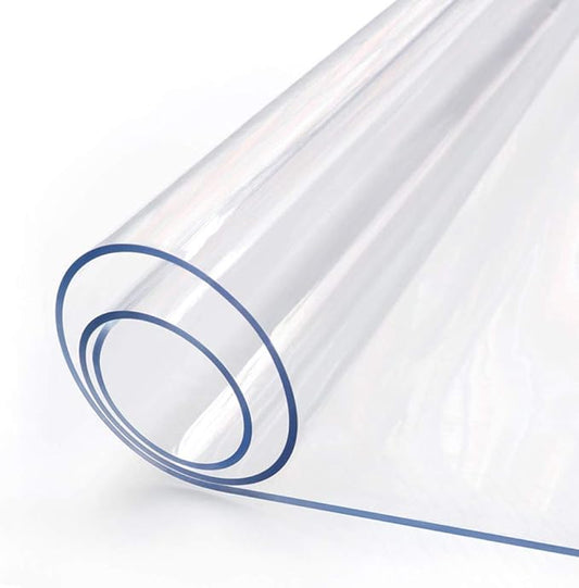 42 x 84 Inch 7ft Clear Plastic Dining Table Protector Tablecloth Desk Pad Mat Wooden Furniture Coffee Glass End Side Dinner Table Cloth Top Protection Countertop Cover Waterproof Wipeable PVC Vinyl