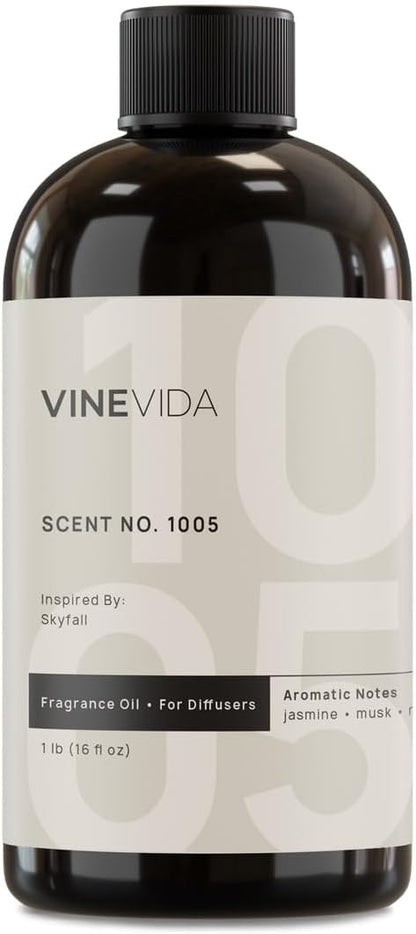 VINEVIDA [16 Fl Oz] Scent NO. 1005 Fragrance Oil for Cold Air Diffusers, Aromatic Notes of Neroli Jasmine Musk, Essential Oils for Diffuser Oil Refill & Air Freshener Room Spray