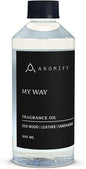 My Way Diffuser Oil, Inspired by 1 Hotel Miami Beach, 16.9 FL Oz, 500 mL, Hotel Scent Diffuser Oil, My Way Aromatherapy Blend of Essential Oils for Home & Office, Leather & Sandalwood Scent.