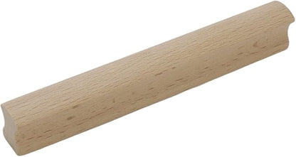 6Pcs Unfinished Beech Wood Solid Furniture Pulls Handles,Unfinished Unpainted Paintable Wooden Handles Cupboard Closet Drawer Handle Pull,Length 6.3",Hole Dis.5.04"