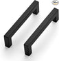Ravinte 14 Pack 4-1/2 Inch Kitchen Square Cabinet Handles Matte Black Pulls Black Drawer Pulls Kitchen Cabinet Hardware Handles