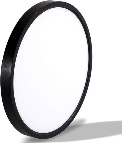 TALOYA LED Ceiling Light Office Black,5 Color Temperatures,15.8 Inch Thin Flat Modern Flush Mount LED Light Fixture for Living Room,24w Round